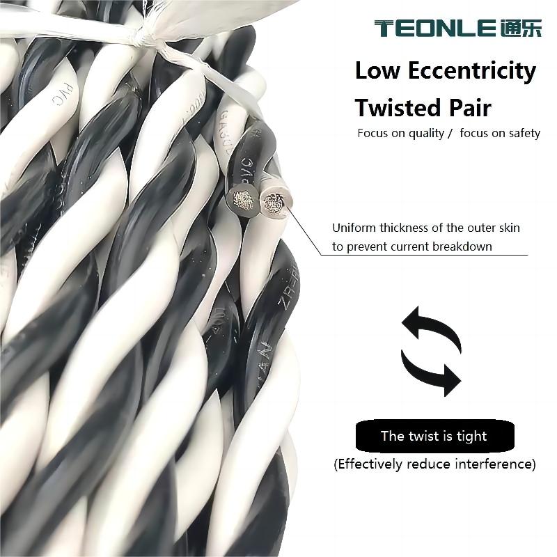 通樂電纜RVS2*0.5/0.75/1.5*2.5平方雙絞銅芯軟線